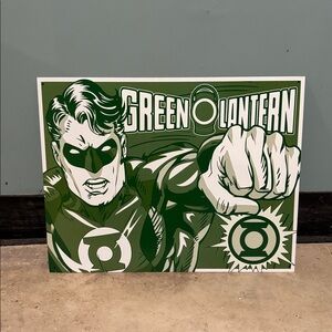 Green Lantern Metal Sign